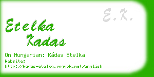 etelka kadas business card